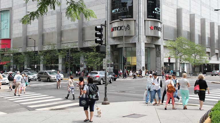 Michigan Avenue is also known as the Magnificent Mile in Chicago 