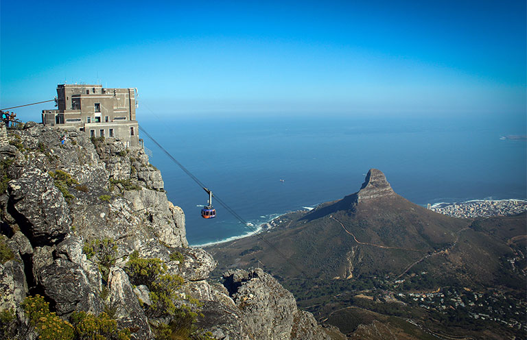 Cable car station on the top of Table Mountain, Cape Town, South Africa