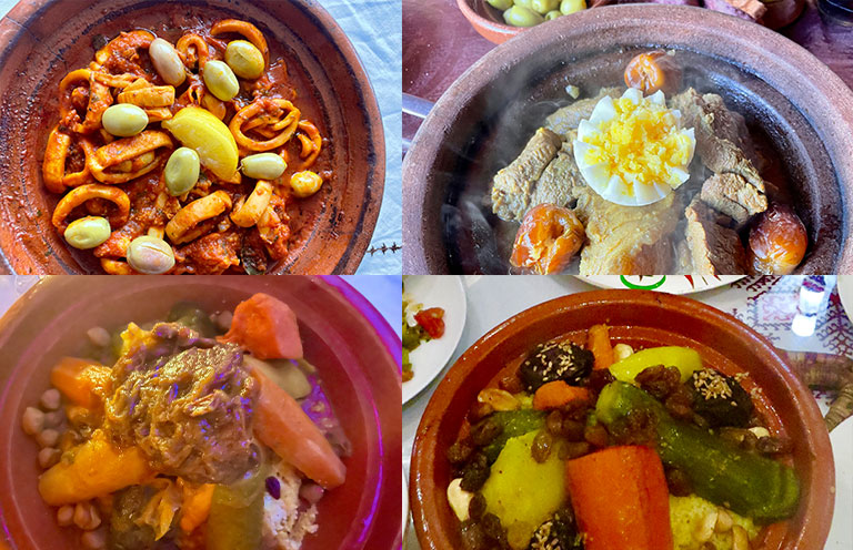 lamb, seafood, and camel tagine