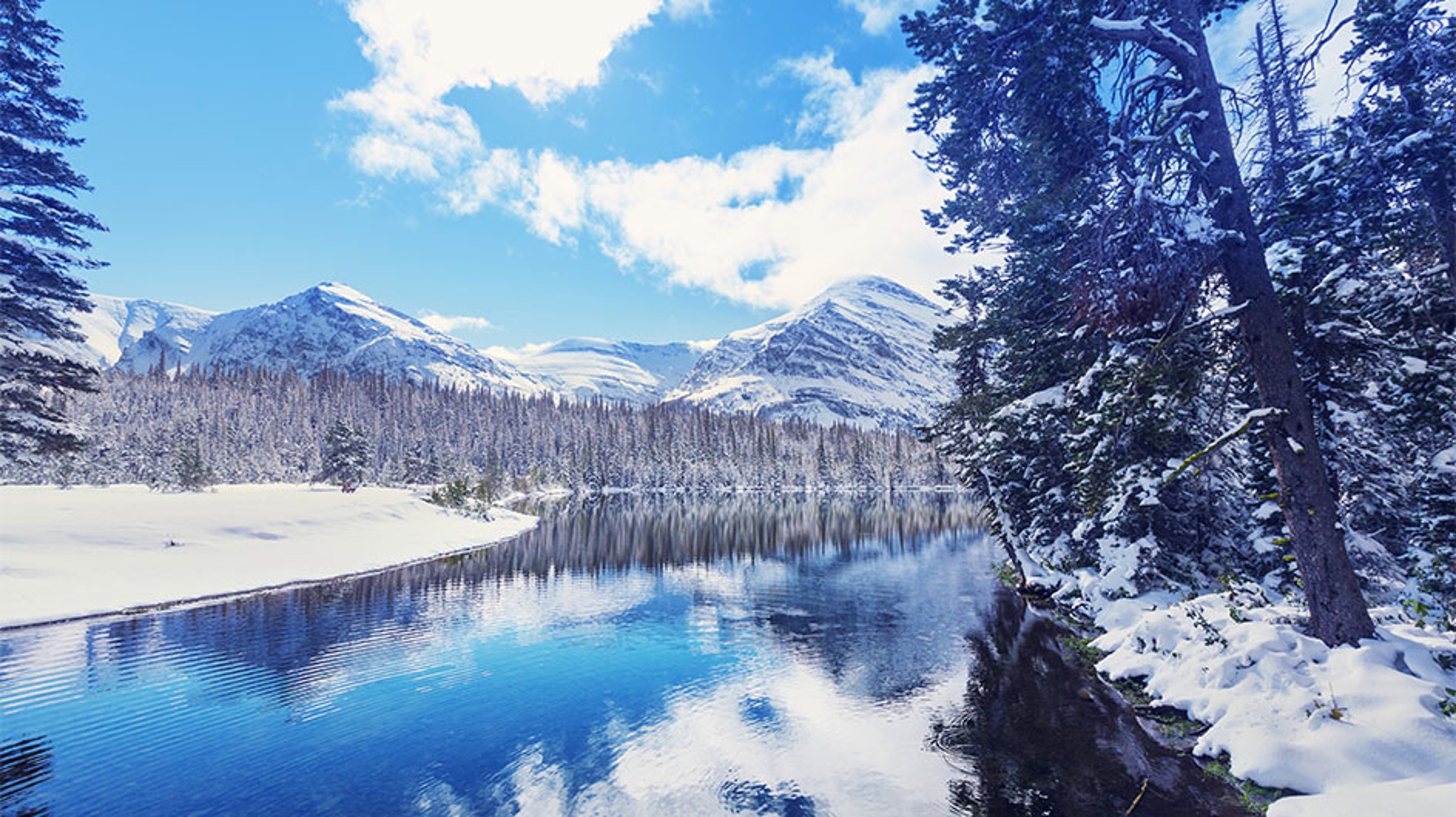 Glacier National Park during the winter