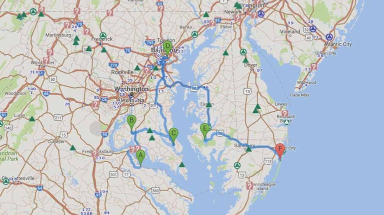 Chesapeakes Map