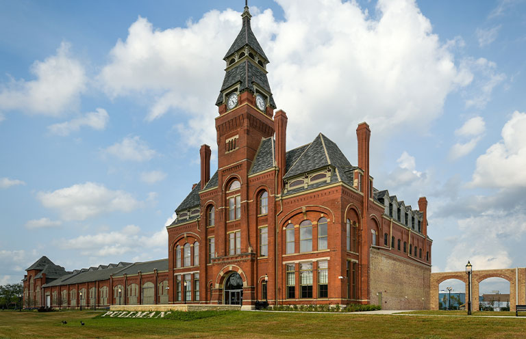Administration Clock Tower Building and Front Erecting Shops at Pullman National Historical Park