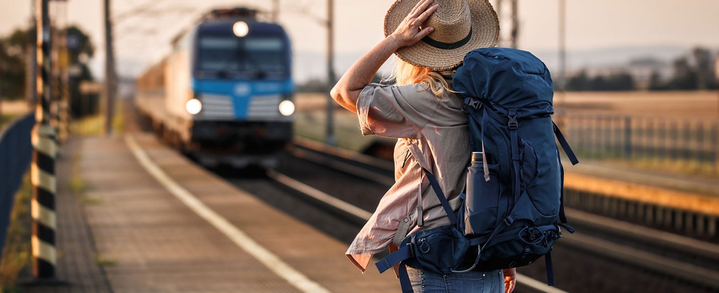 Woman Waiting for Train