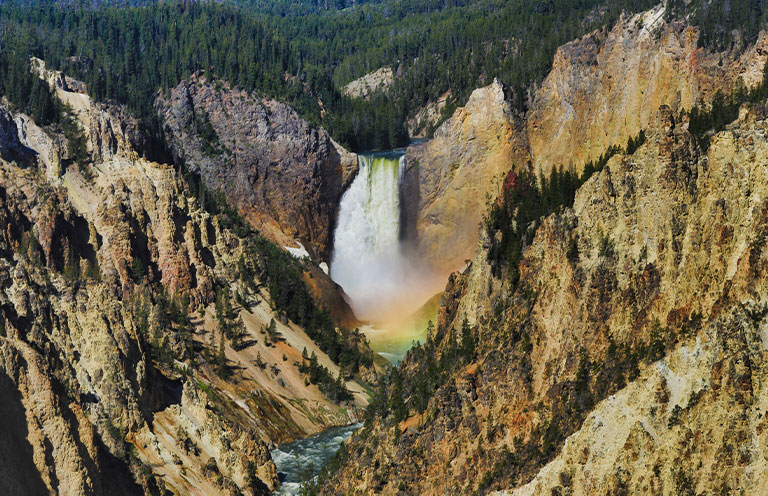 Waterfall in Yellowstone National Park