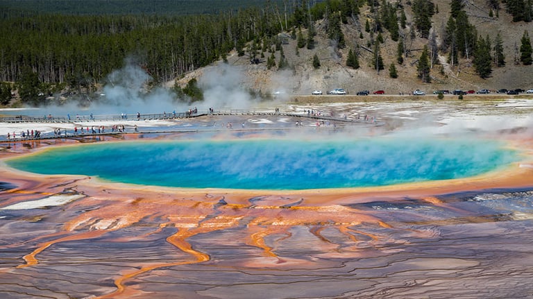 Grand Prismatic Overlook Trail at Yellow Stone National Park