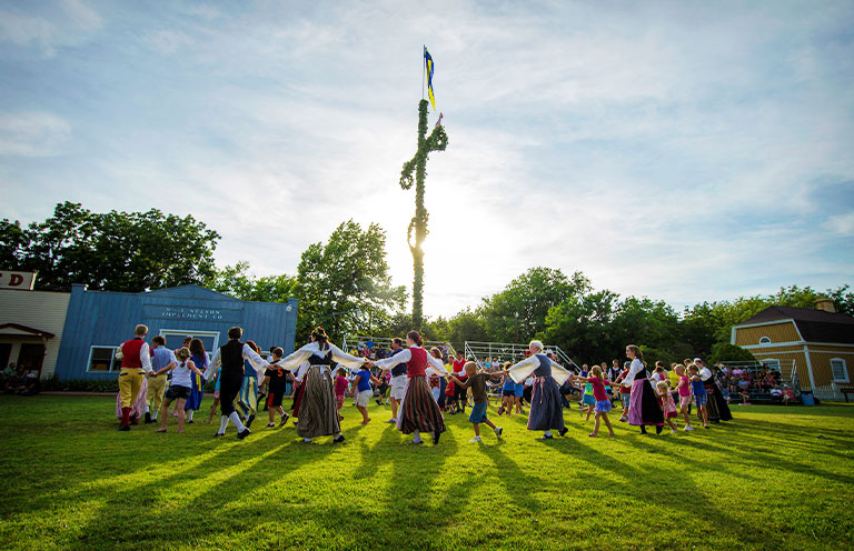 Swedish folk dancing