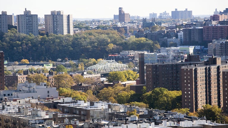 Washington Heights neighborhood in Manhattan, New York