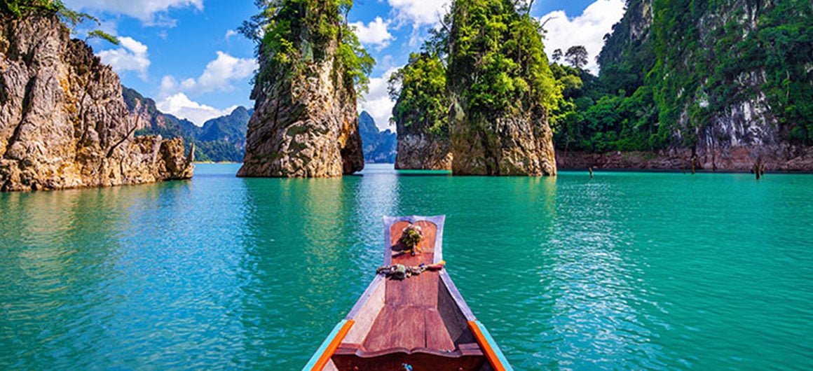 Ratchaprapha Dam in Khao Sok National Park, Surat Thani Providence, Thailand