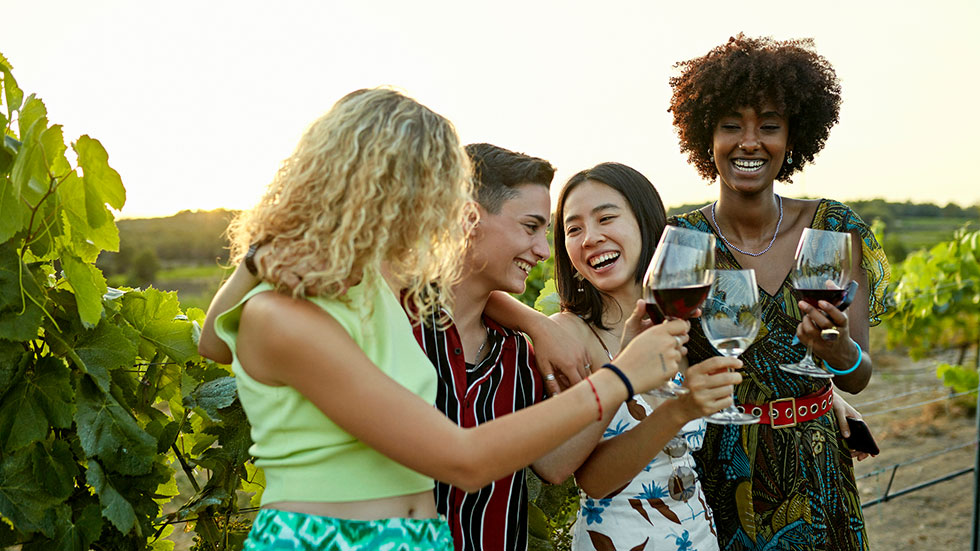 Cheers with friends