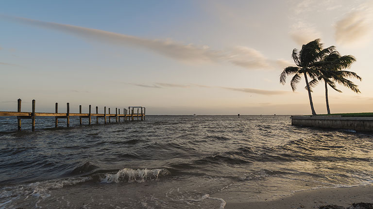 Aerial photo of Pine Island after Hurricane Ian; Credit: felixmizioznikov
