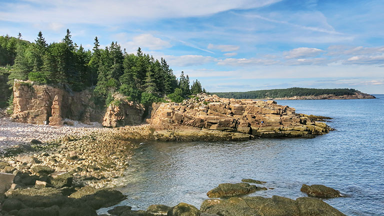 Acadia National Park Mount Desert Island Atlantic Coastline and Rock Formations; Credit: Katie Dobies