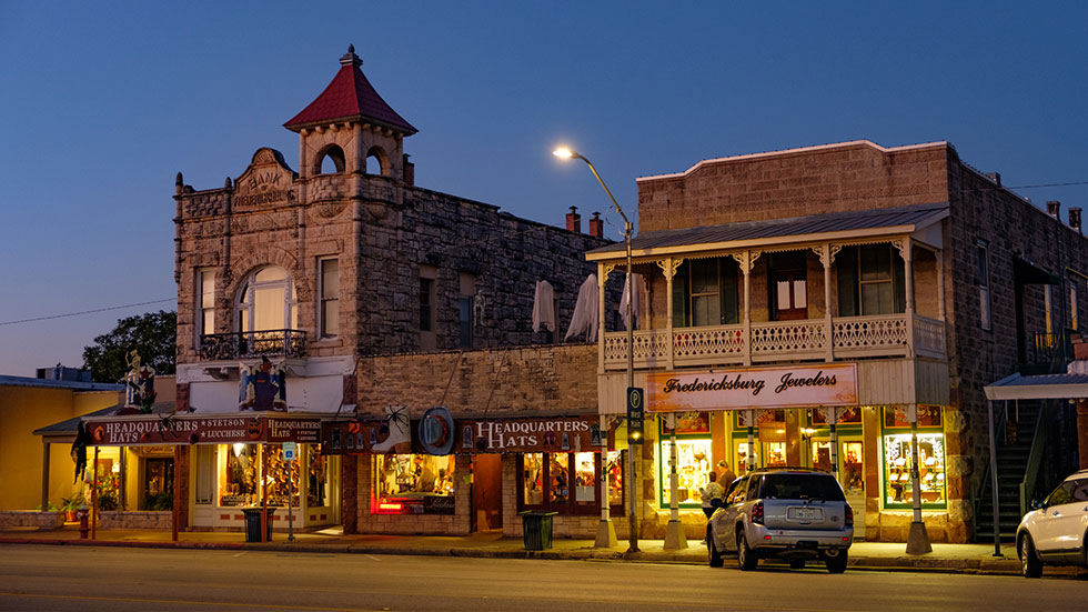 Downtown Fredericksburg Texas. Photo courtesy of dlewis33/iStock.com