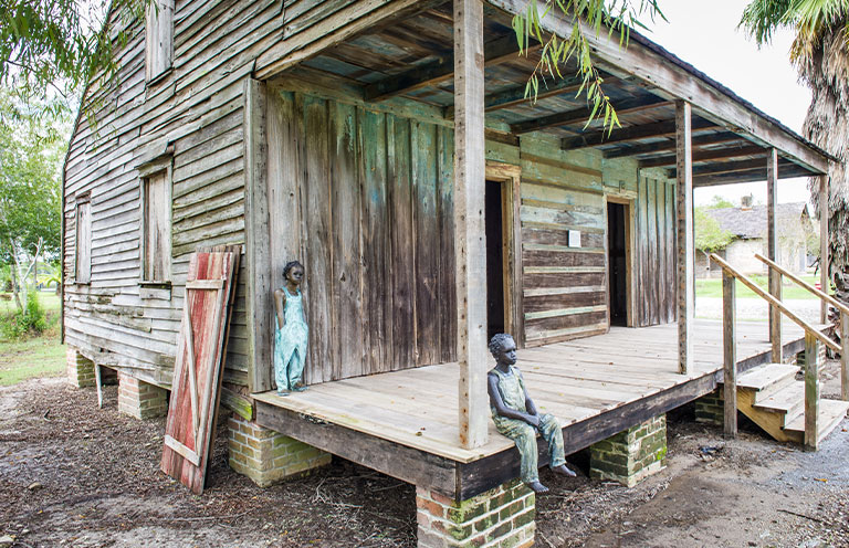 preserved slave pen at the Whitney Plantation