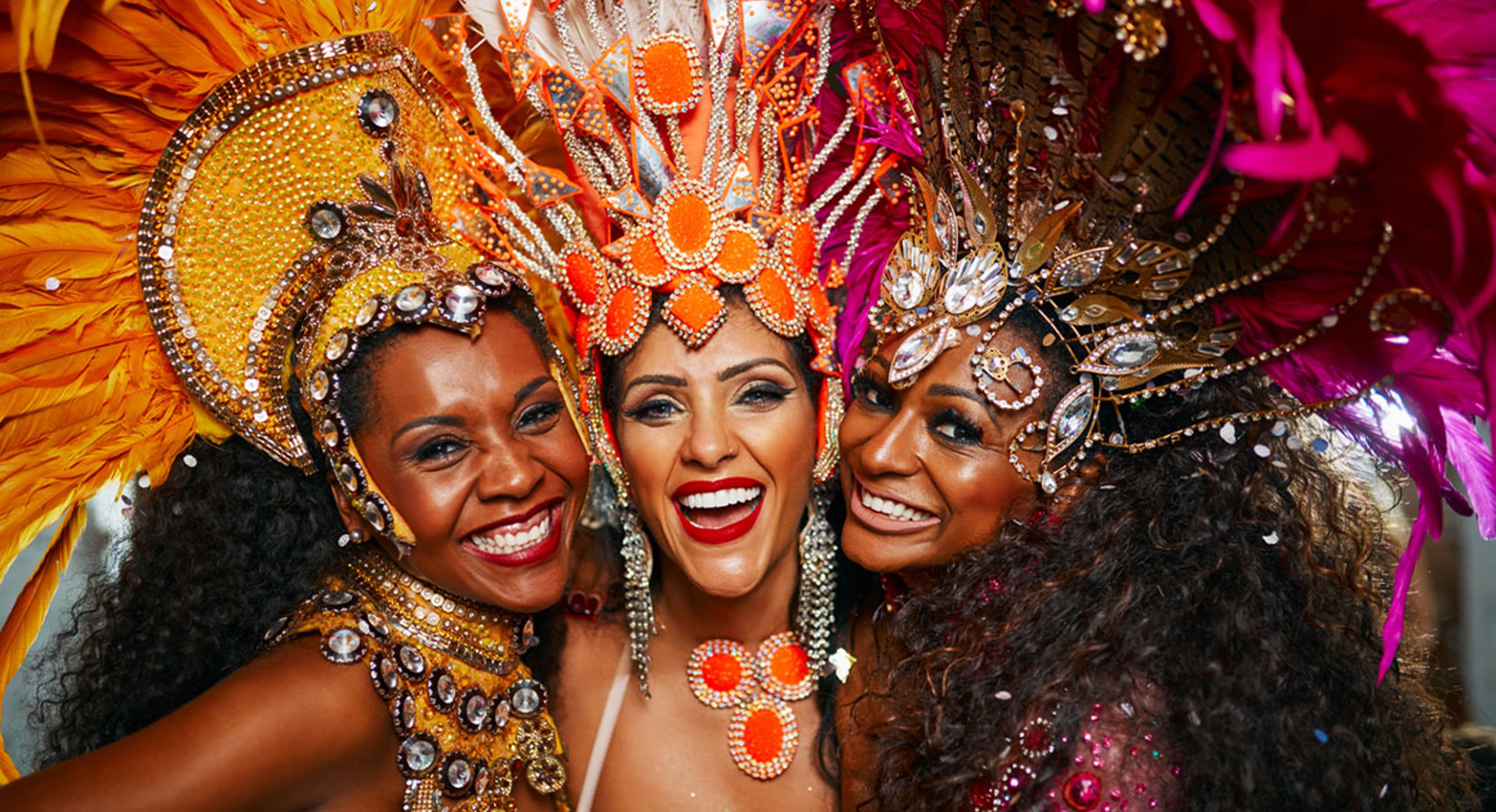 women in carnival costumes