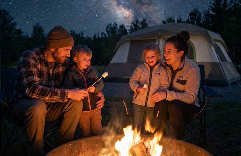 people camping