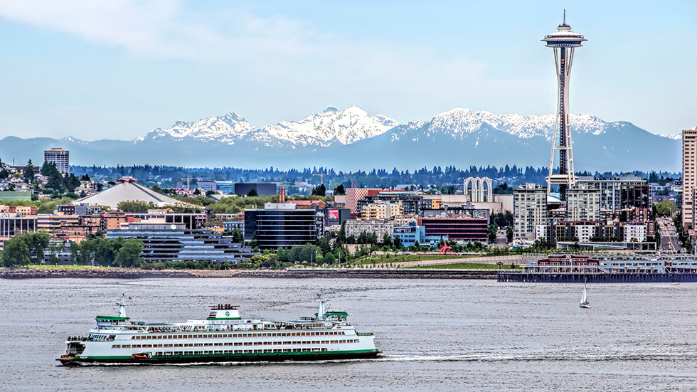 Puget Sound toward Seattle