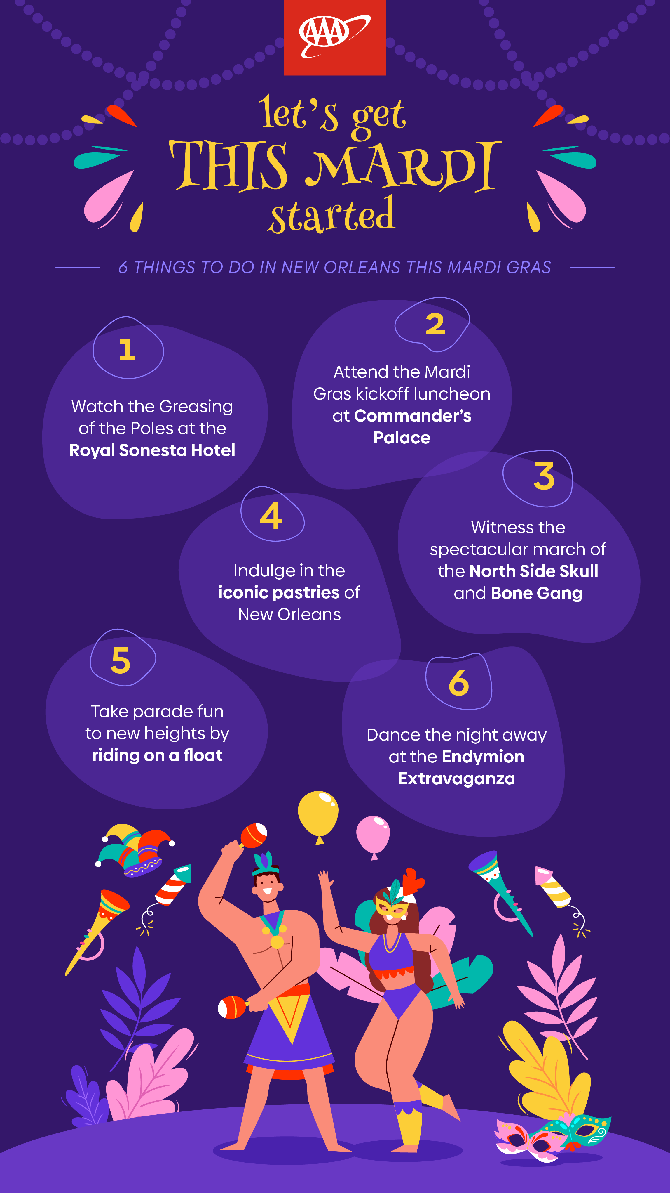 AAA Mardi Gras infographic