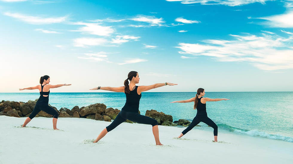 Yoga on the beach