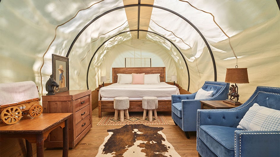 Sandy Pines Campground tent interior