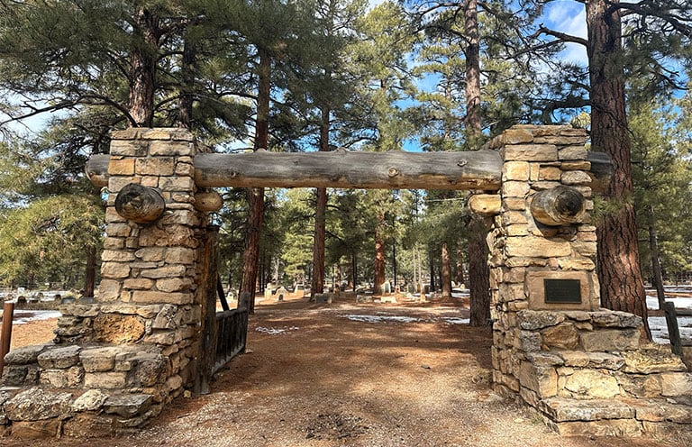 Grand Canyon Cemetery’s gates