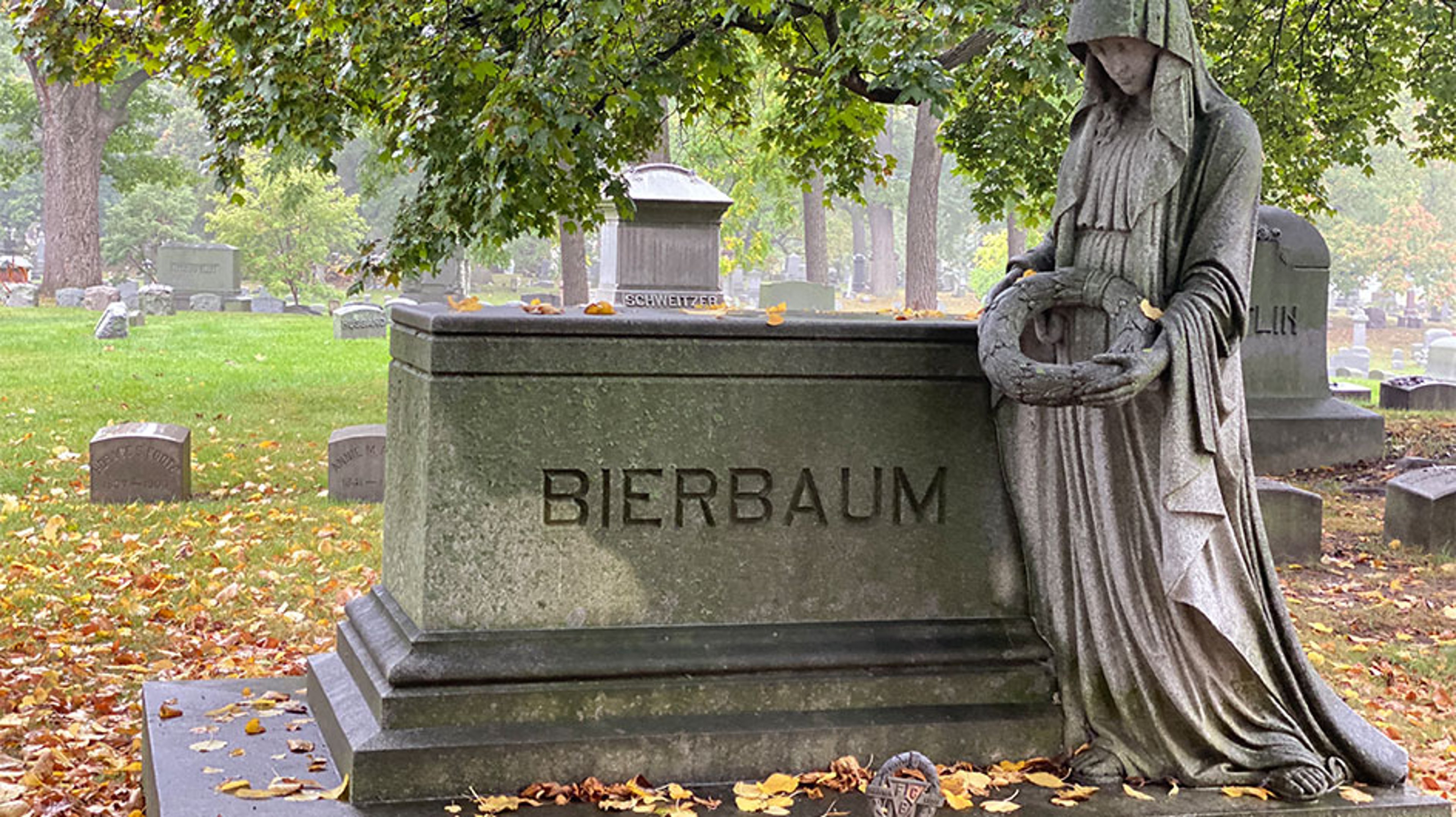 A family tomb at Forest Home Cemetery