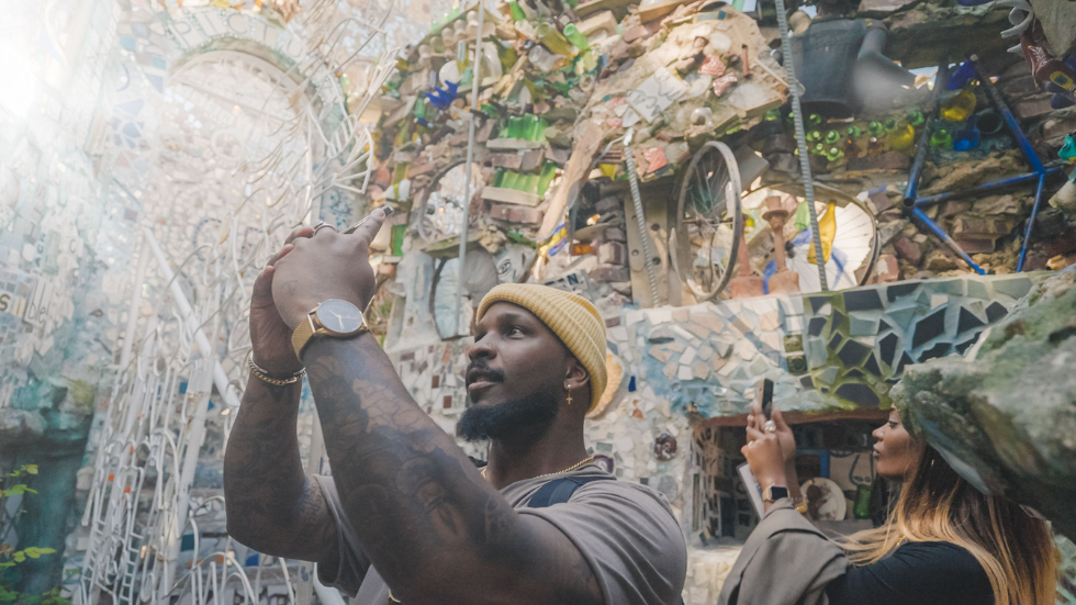 Couple at Philadelphia Magic Garden