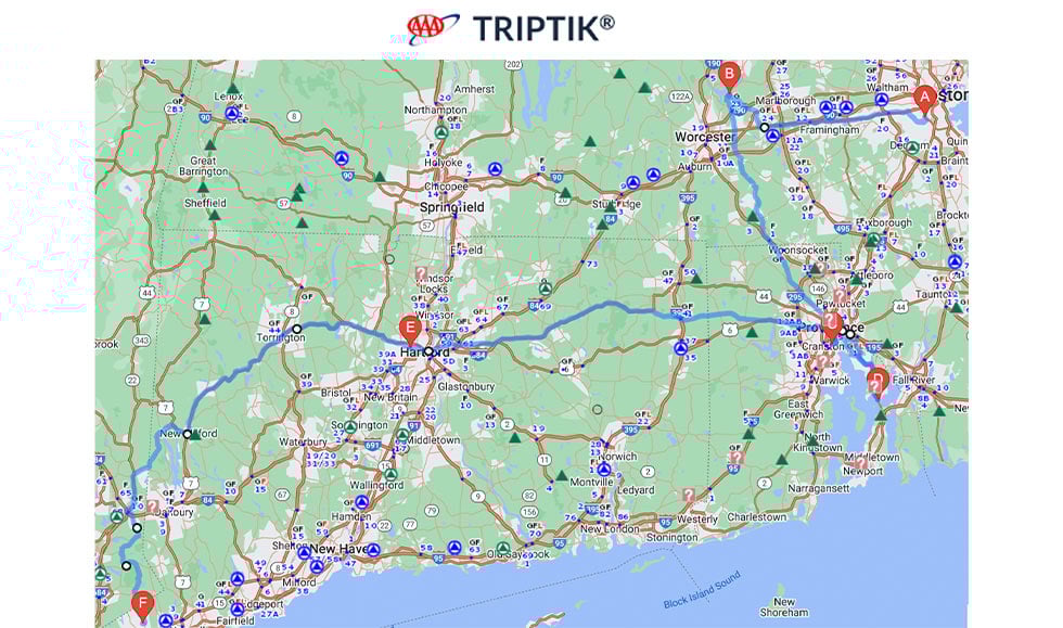 AAA Trip Tik map image