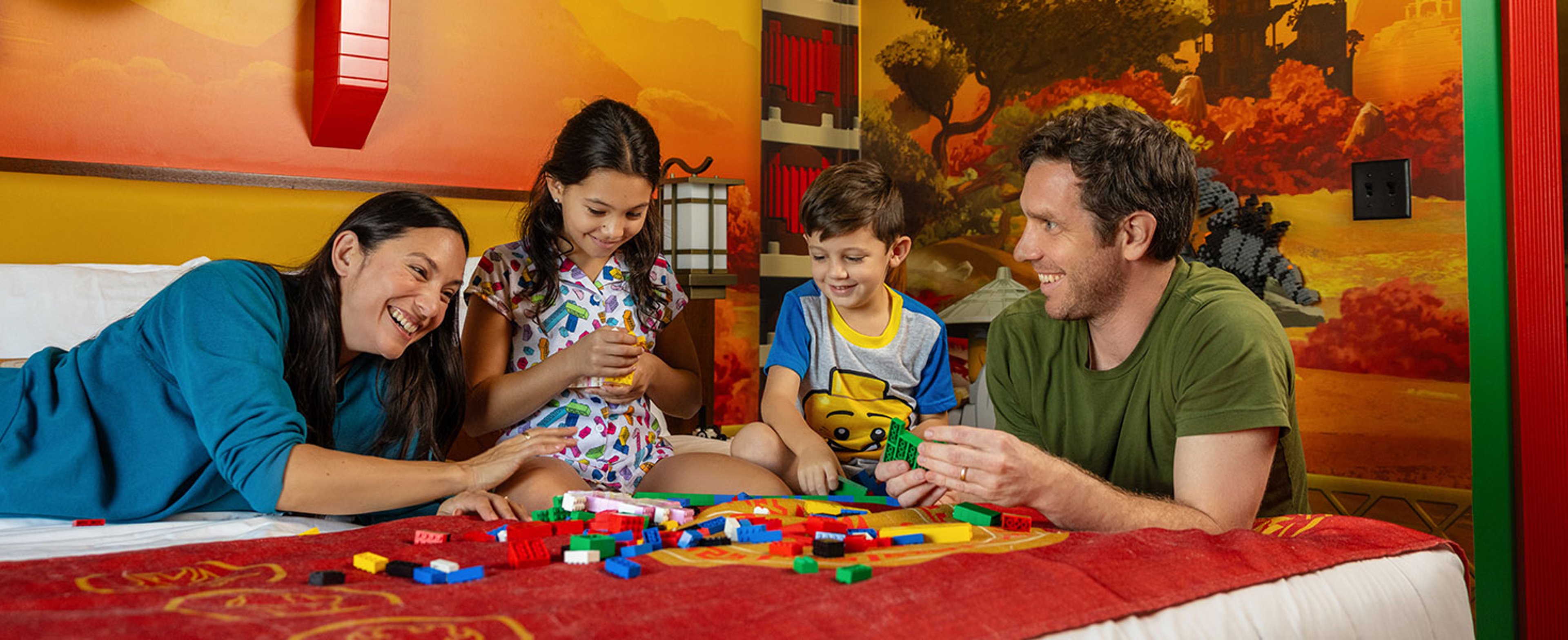 Family playtime in a LEGO NINJAGO room; photo courtesy of LEGOLAND®