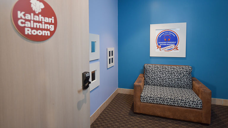 Sensory-friendly Calming Room; photo courtesy of Kalahari Resorts