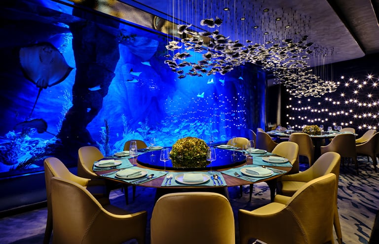 Underwater view suites at InterContinental Shanghai Wonderland