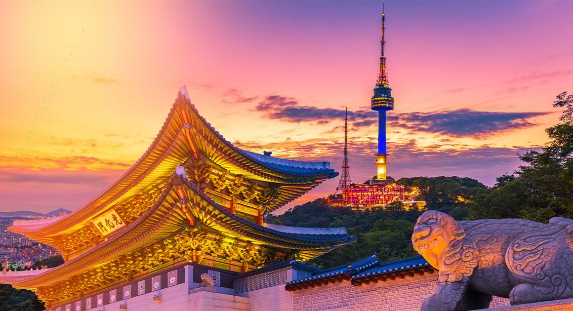 Gyeongbokgung Palace and N Seoul Tower 