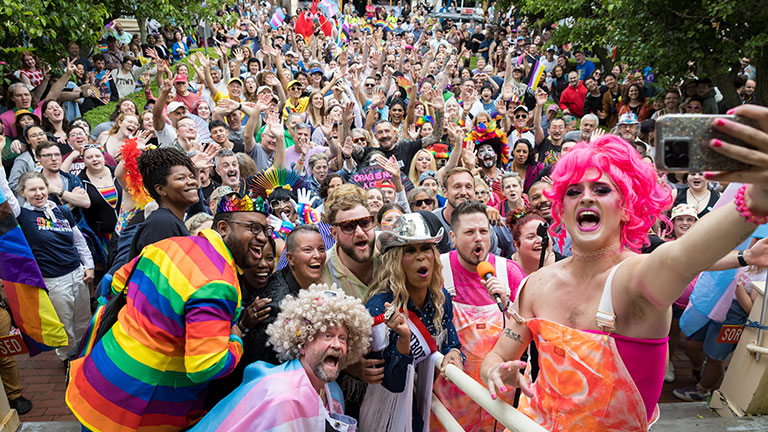 Celebrating love and community at Pride; photo courtesy of Provincetown Tourism