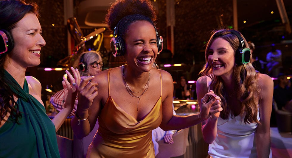 Celebrity Ascent debuts in Europe 'Nothing Comes Close' to Elevated Experiences like Celebrity Cruises' Silent Disco Credit: Celebrity Cruises