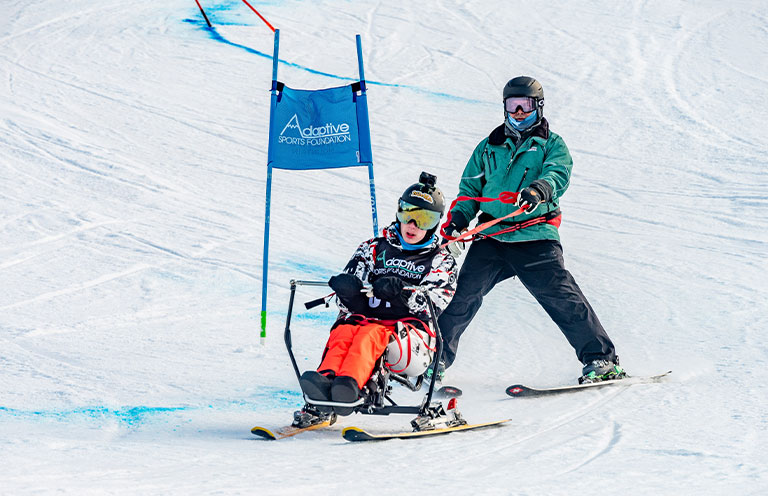 adaptive skiing lesson session