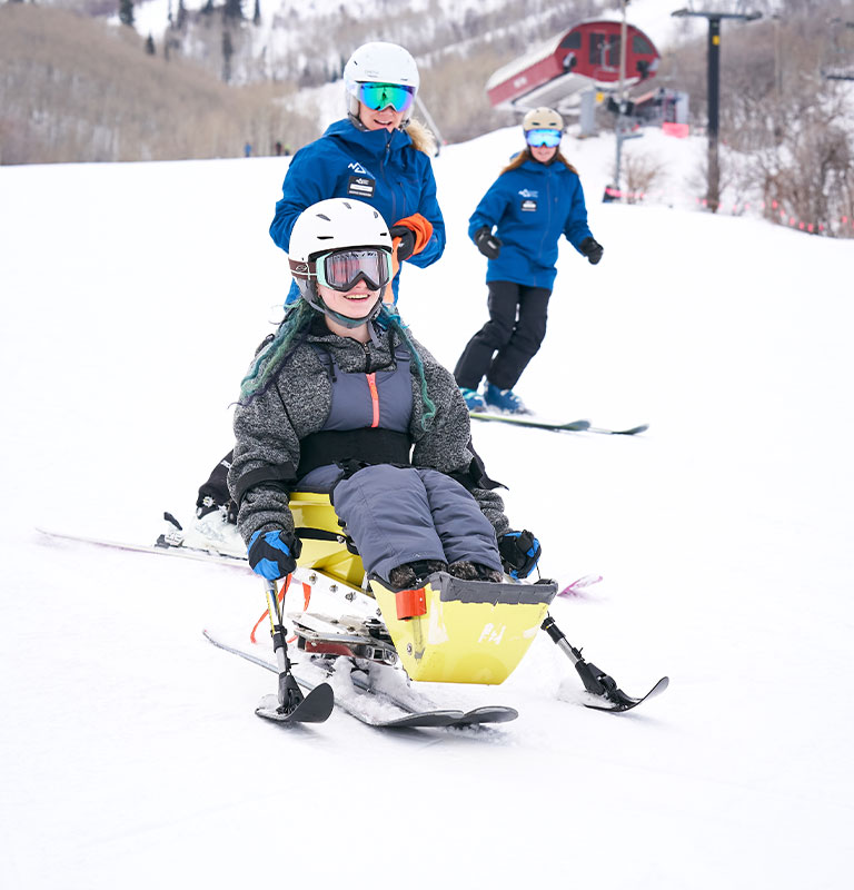 adaptive skiing lesson session
