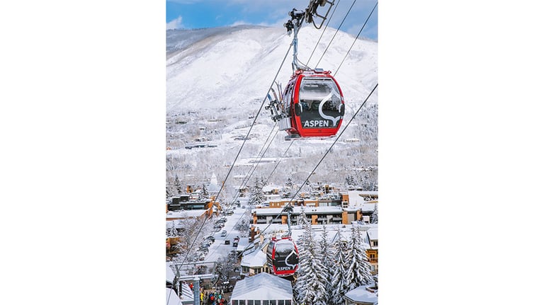 Ski Lift. Tyler Wilkinson-Ray and Aspen Snow Mass