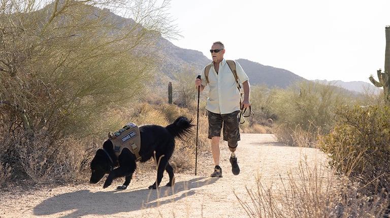 Hiker at Usery Mountain