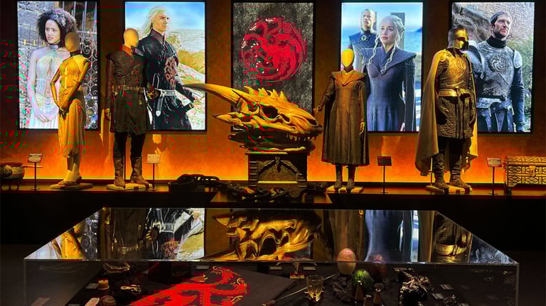 Game of Thrones exhibit at the Warner Bros Studio Tour in California
