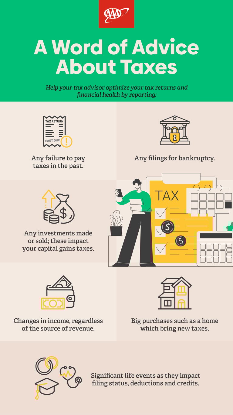 AAA infographic on tax advice