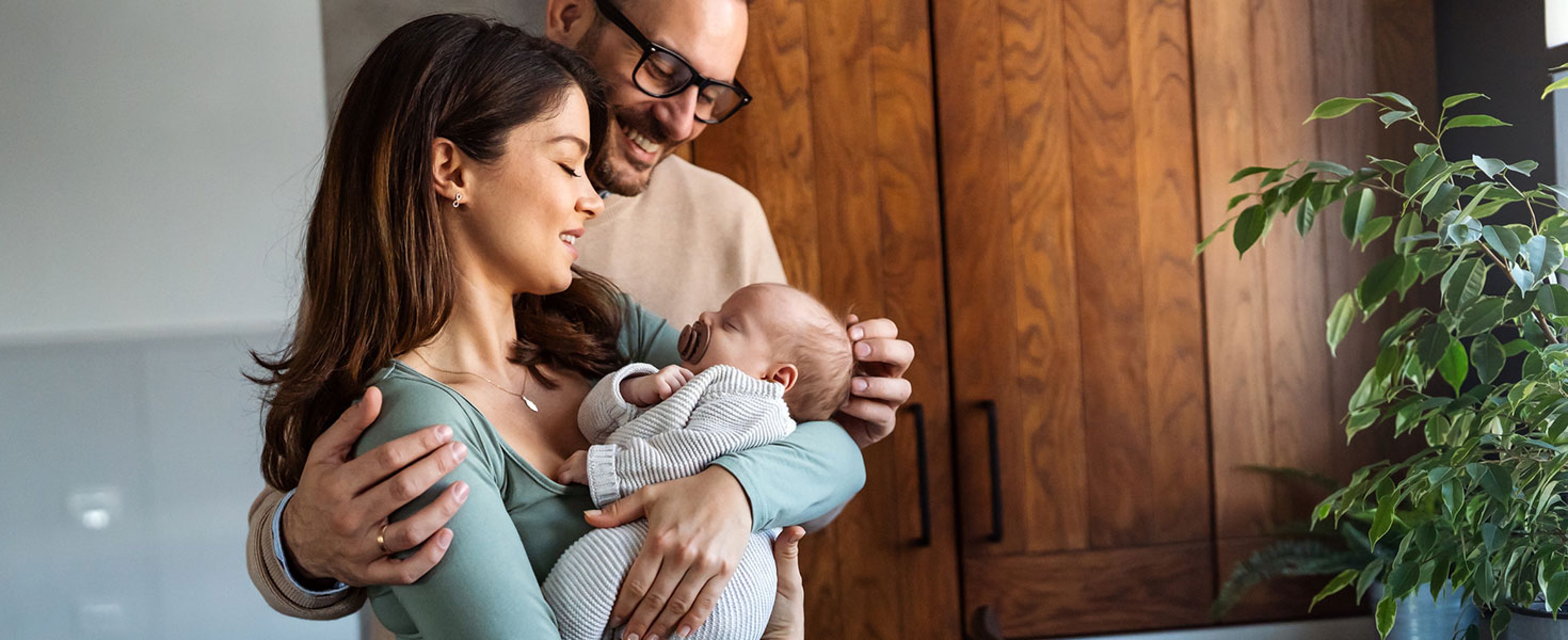 Family with new born