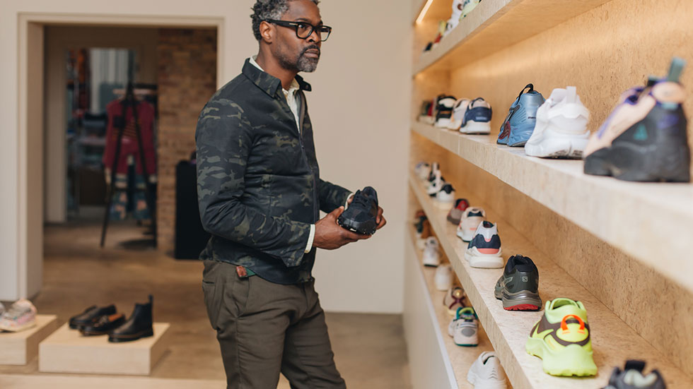 Man Shopping for Shoes
