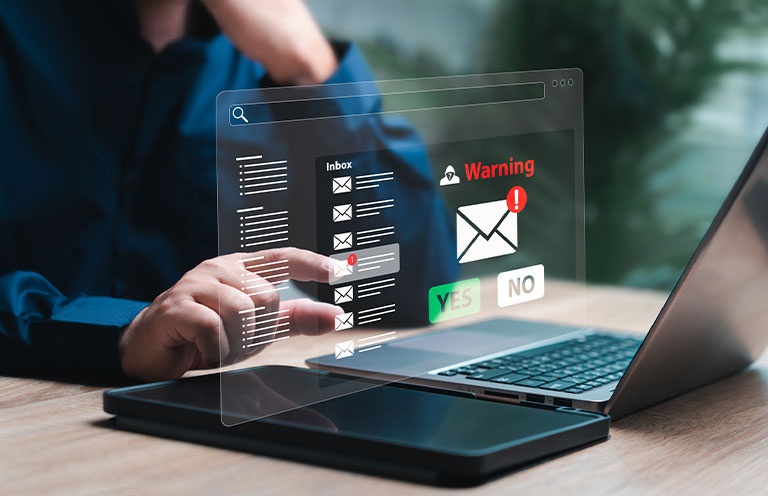 phishing email concept