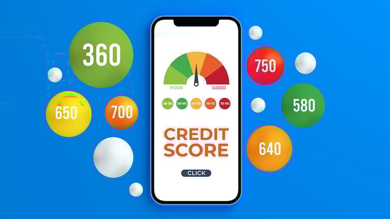 Credit Score On A Screen
