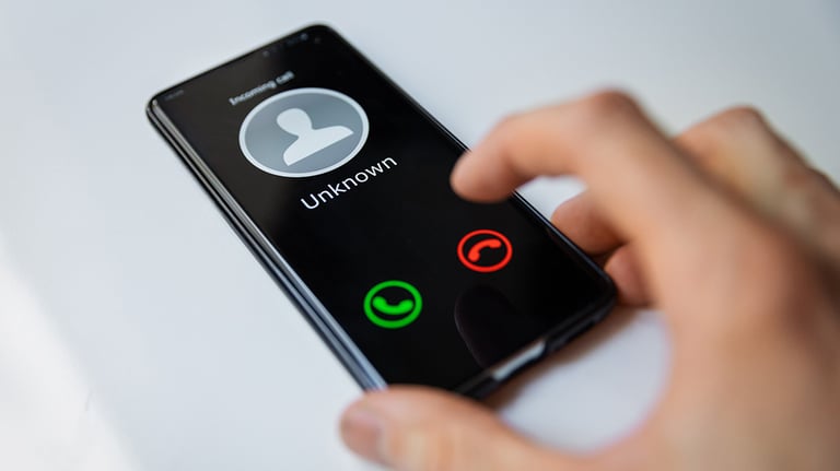 Smartphone with incoming call