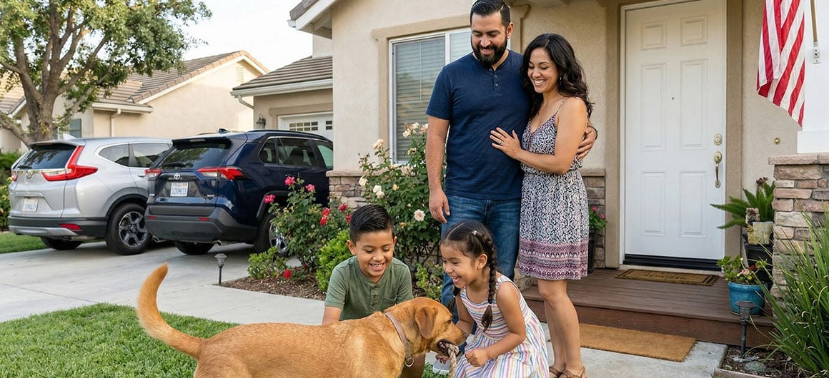 family together outside