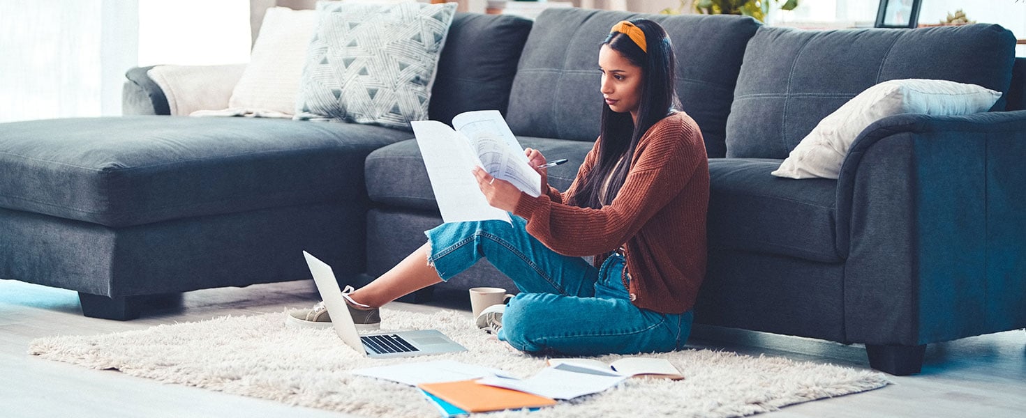 Girl Reviewing Student Loans