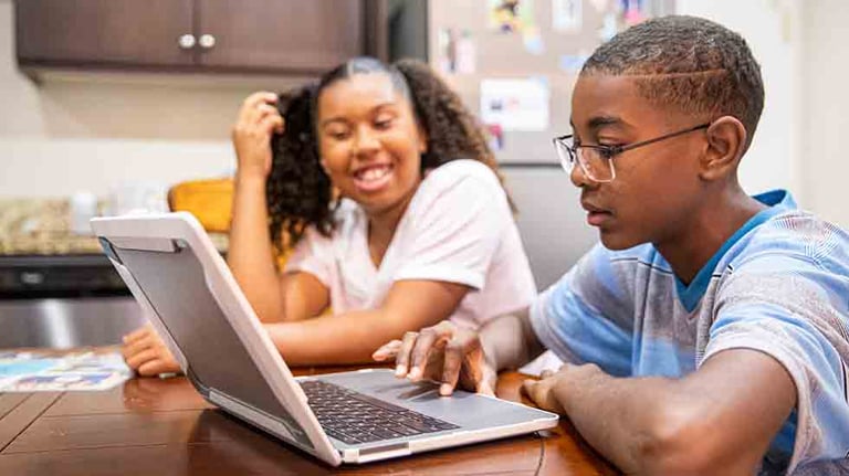 Child learning about investments