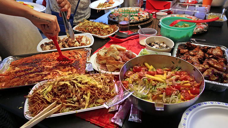 Food with friends and family