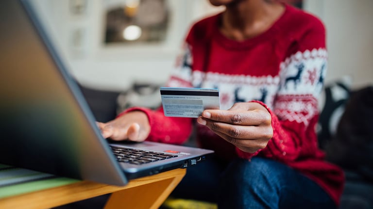 Woman enjoying herself at home during winter holiday