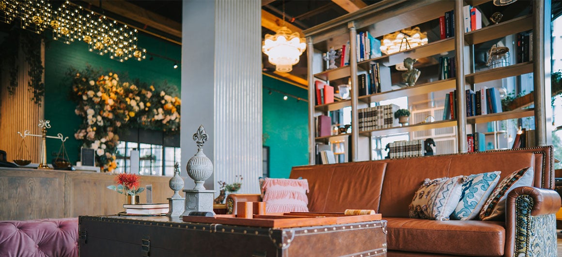 Living room in vintage decor